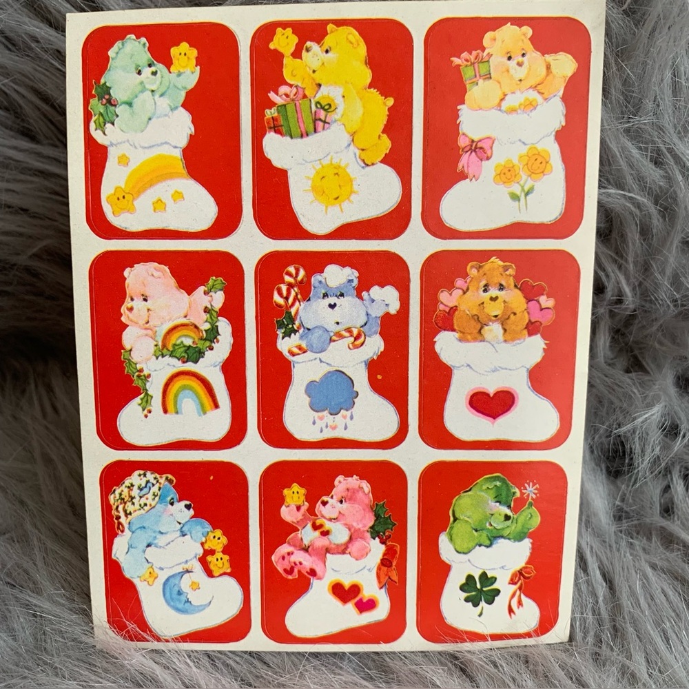 Care Bears 90s vintage sticker sheet